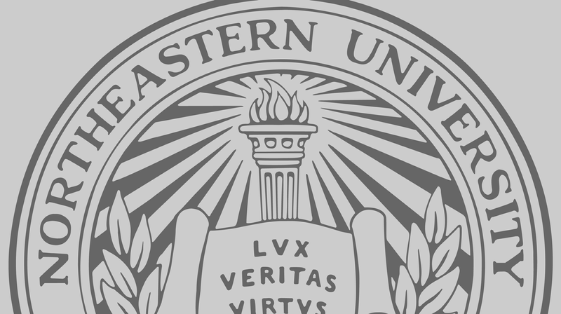 A close-up of the old Northeastern University seal.