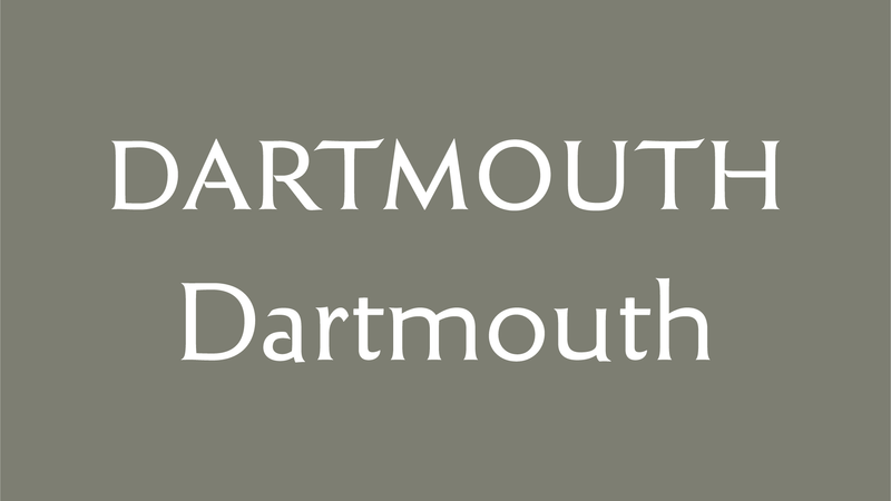 The word "Dartmouth" in two different lettering styles