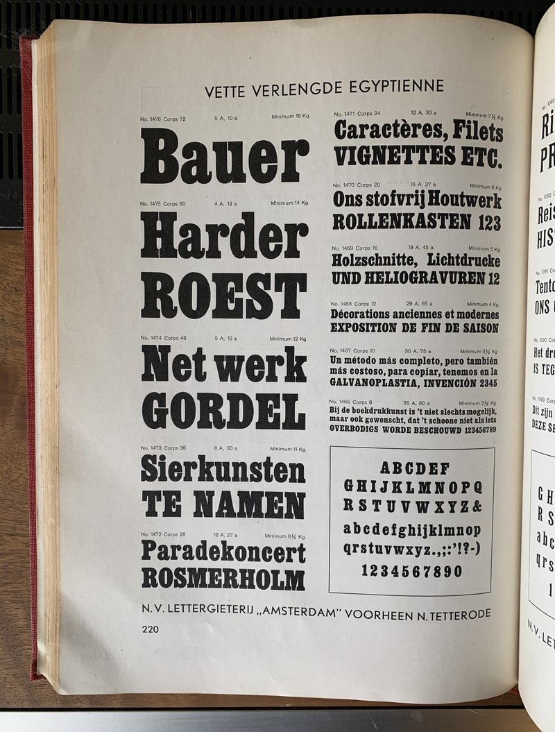 Vette Verlengde Egyptienne in the specimen catalog of Vorheen N. Tetterode