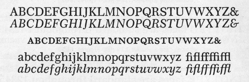 A limited character set showing of the typeface Primer
