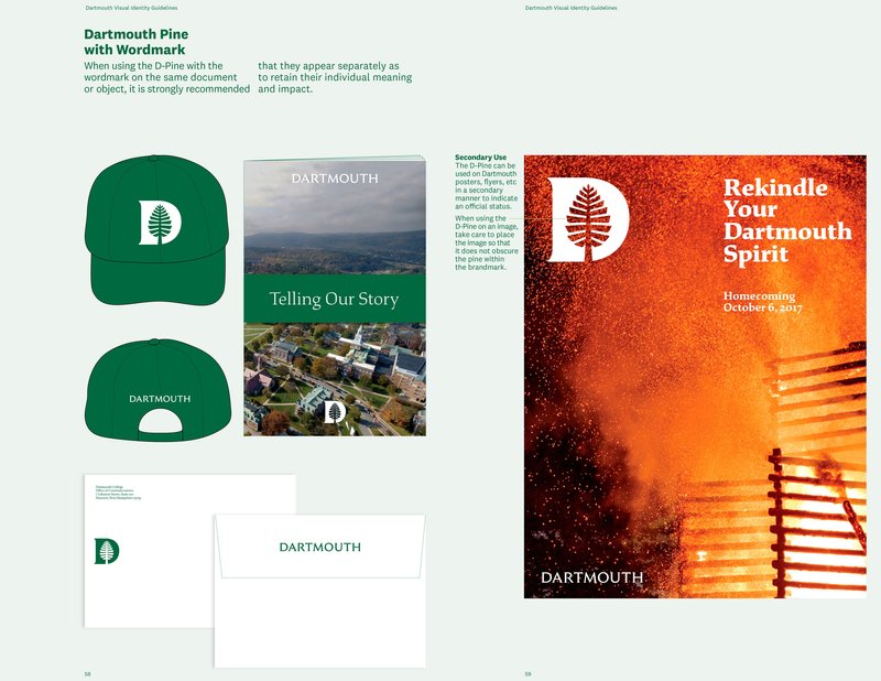 An excerpt from the Dartmouth identity guidelines