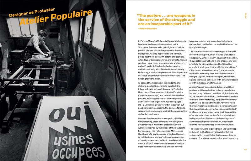 An interior spread of the book Strikethrough