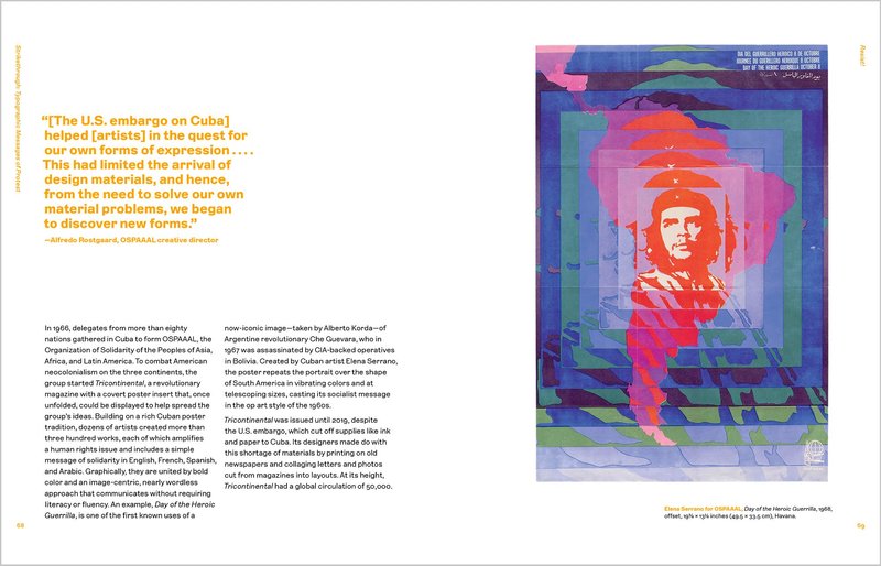An interior spread of the book Strikethrough