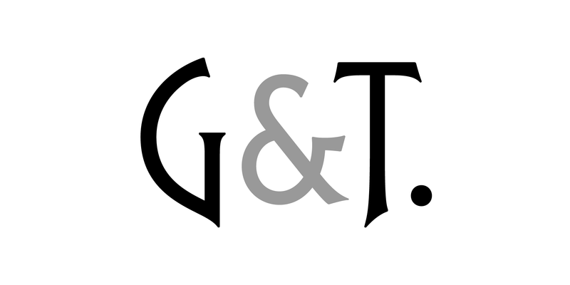 G&T monogram with a different ampersand.