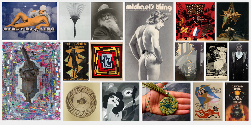 A grid of disparate imagery