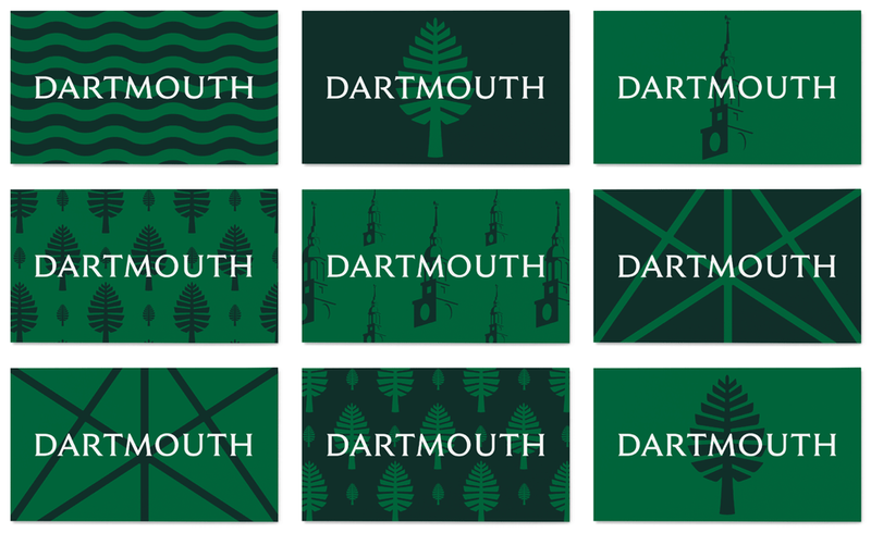 A grid of Dartmouth business cards