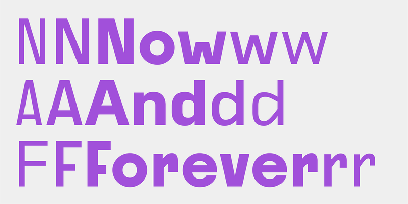 Sample text in the typeface Polymode