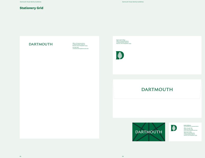 An excerpt from the Dartmouth identity guidelines