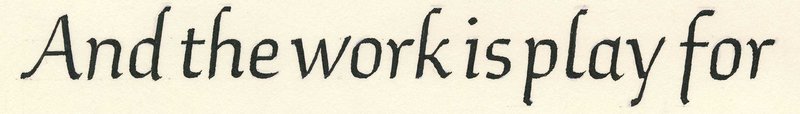 A line of calligraphic text with swash ascenders