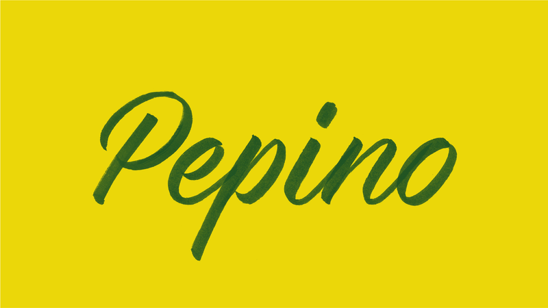 "Pepino" set in the typeface of the same name