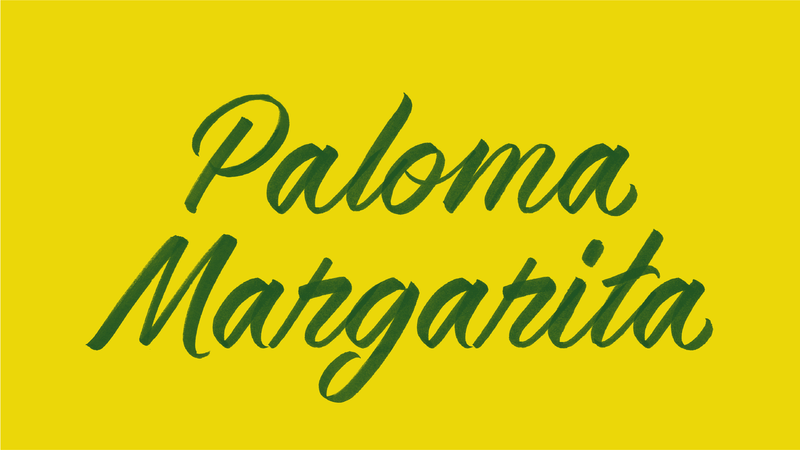 Sample text in the Pepino typeface