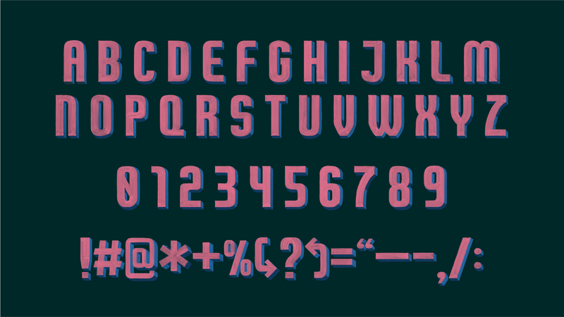 Character set of the Hielo typeface