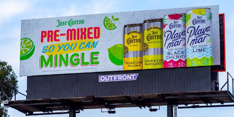 A billboard ad for Jose Cuervo tequila