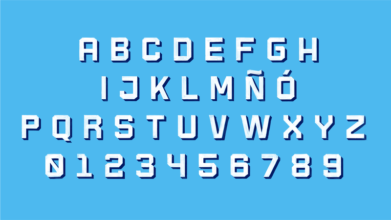 Character set of the Piña typeface