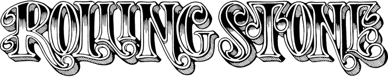Rolling Stone’s original logo from 1967, in simple black and white