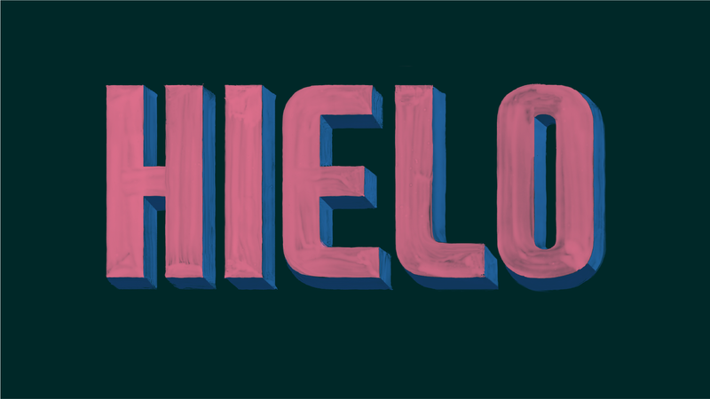 "Hielo" set in the typeface of the same name