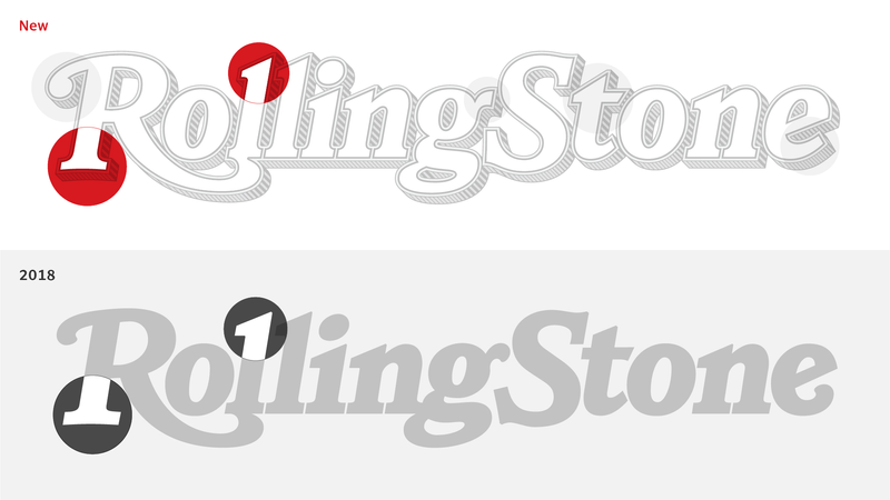 Two Rolling Stone logos, 2022 and 2018, are shown together with highlights on key features.